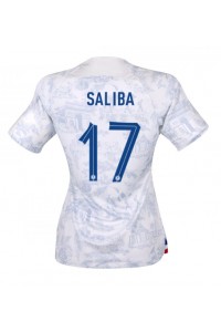Ranska William Saliba #17 Jalkapallovaatteet Naisten Vieraspaita MM-kisat 2022 Lyhythihainen